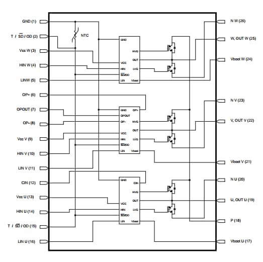 Mechanical Drawing - STMicroelectronics STGIPQ8C60T SLLIMM Nano 2nd Series IPM